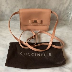 Coccinelle Cross Body Small Pink Clutch
